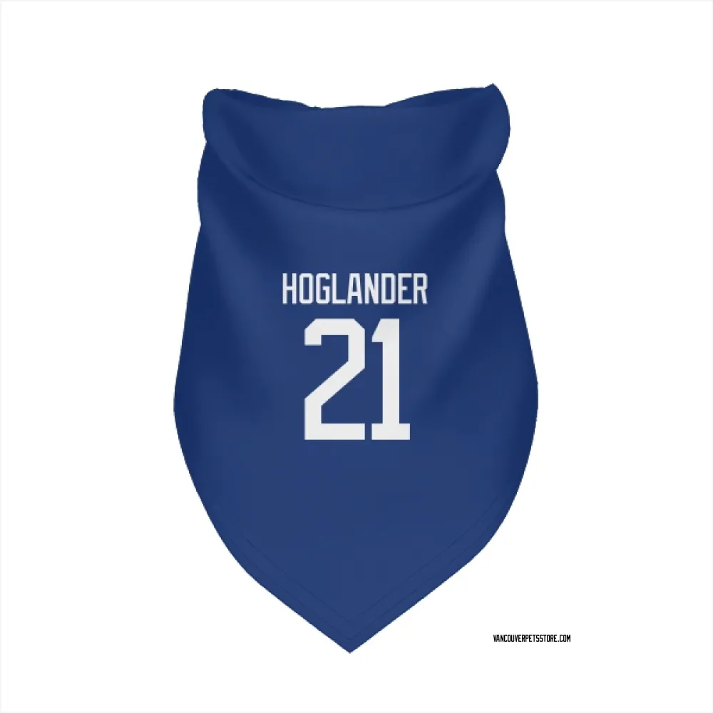 Vancouver Canucks Nils Hoglander Blue Pet Bandana for Dog & Cat