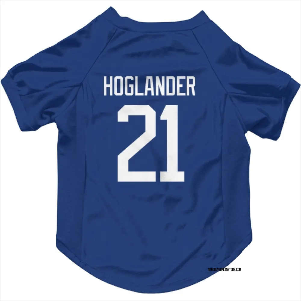 Vancouver Canucks Nils Hoglander Blue Pet Jersey for Dog & Cat