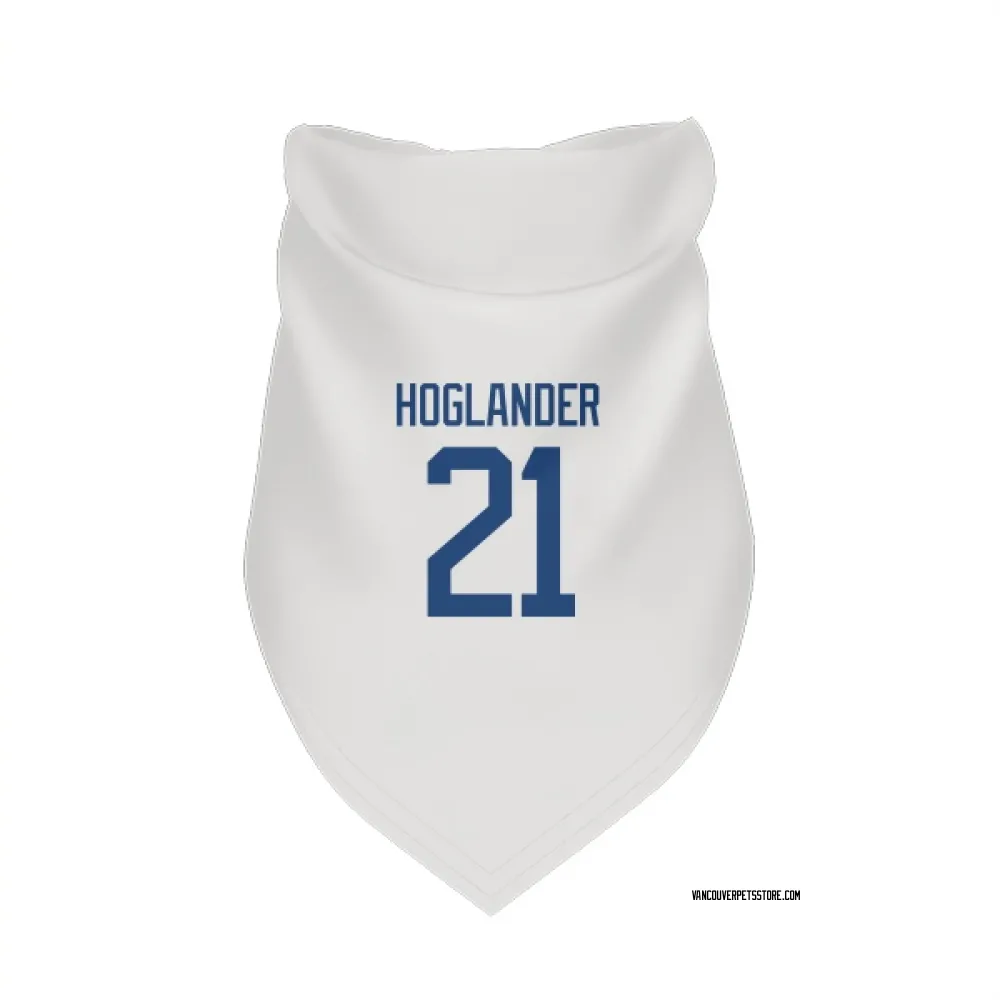 Vancouver Canucks Nils Hoglander White Pet Bandana for Dog & Cat