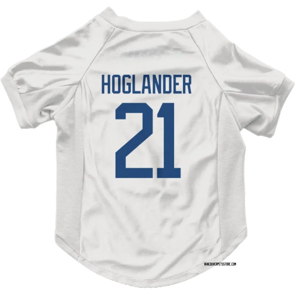Vancouver Canucks Nils Hoglander White Pet Jersey for Dog & Cat