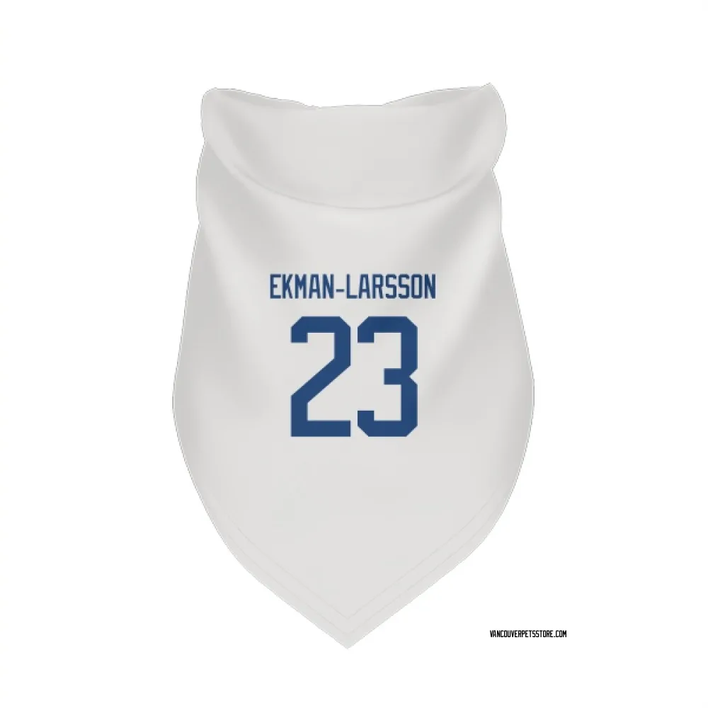 Vancouver Canucks Oliver Ekman-Larsson White Pet Bandana for Dog & Cat