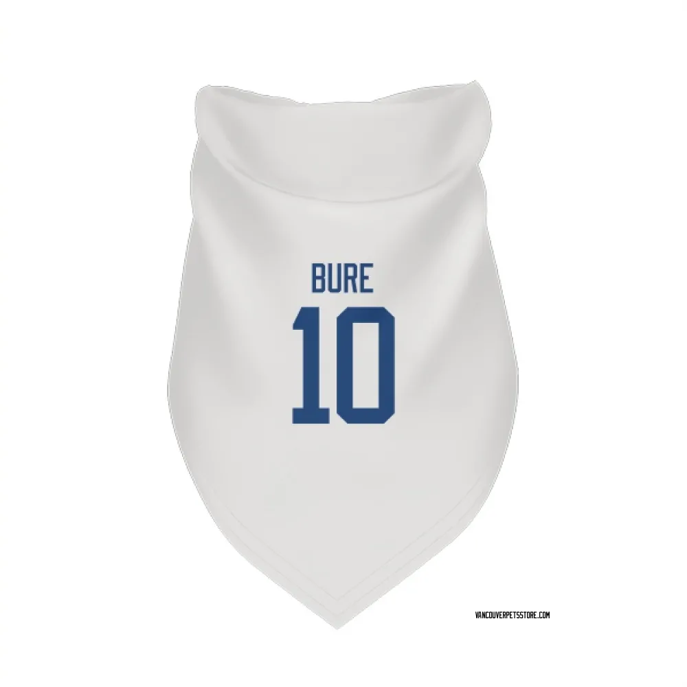 Vancouver Canucks Pavel Bure White Pet Bandana for Dog & Cat