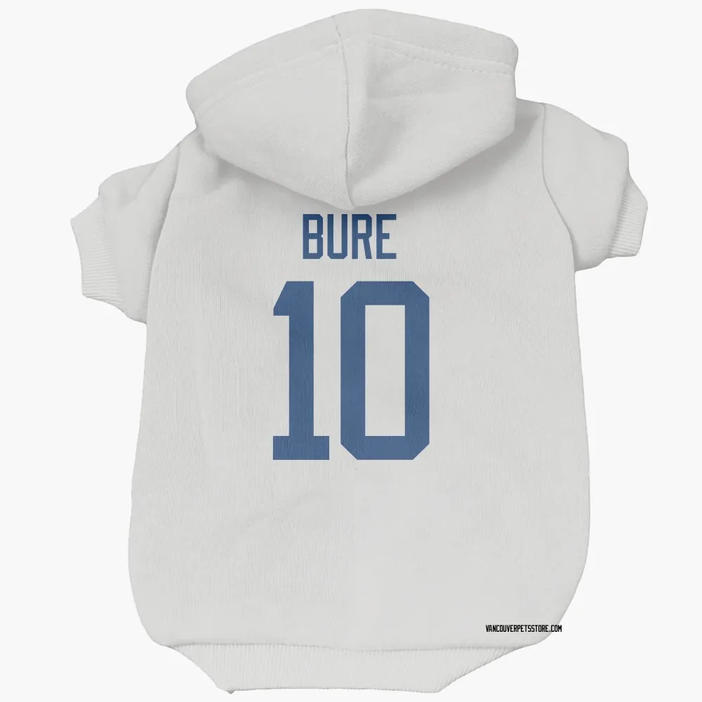 Vancouver Canucks Pavel Bure White Pet Hoodie for Dog & Cat