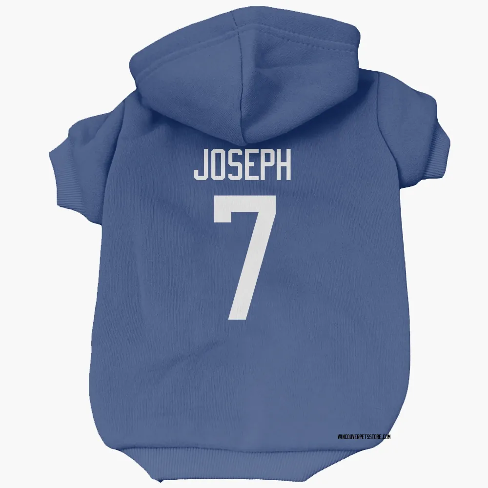 Vancouver Canucks Pierre-Olivier Joseph Blue Pet Hoodie for Dog & Cat