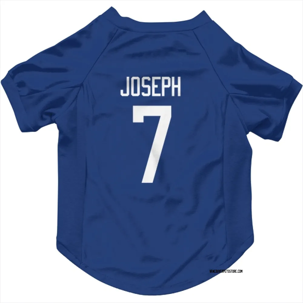 Vancouver Canucks Pierre-Olivier Joseph Blue Pet Jersey for Dog & Cat