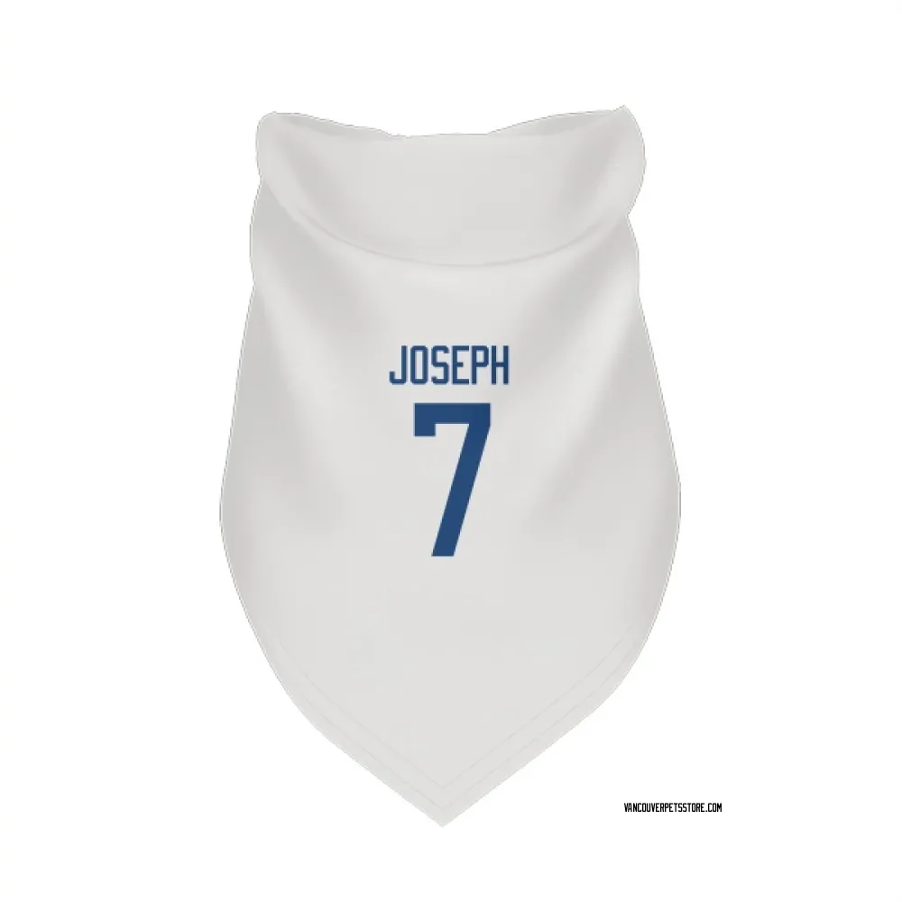 Vancouver Canucks Pierre-Olivier Joseph White Pet Bandana for Dog & Cat