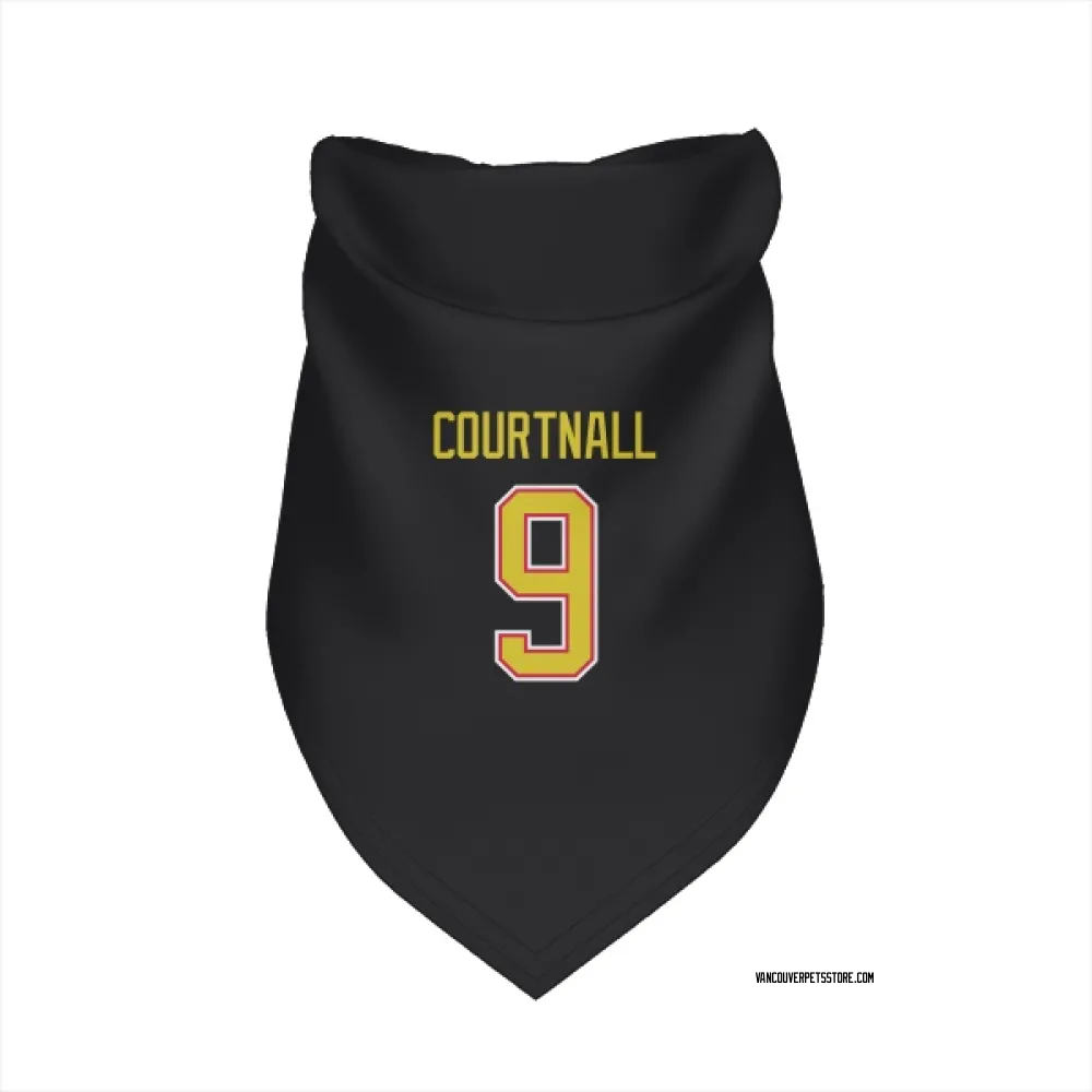 Vancouver Canucks Russ Courtnall Black Pet Bandana for Dog & Cat