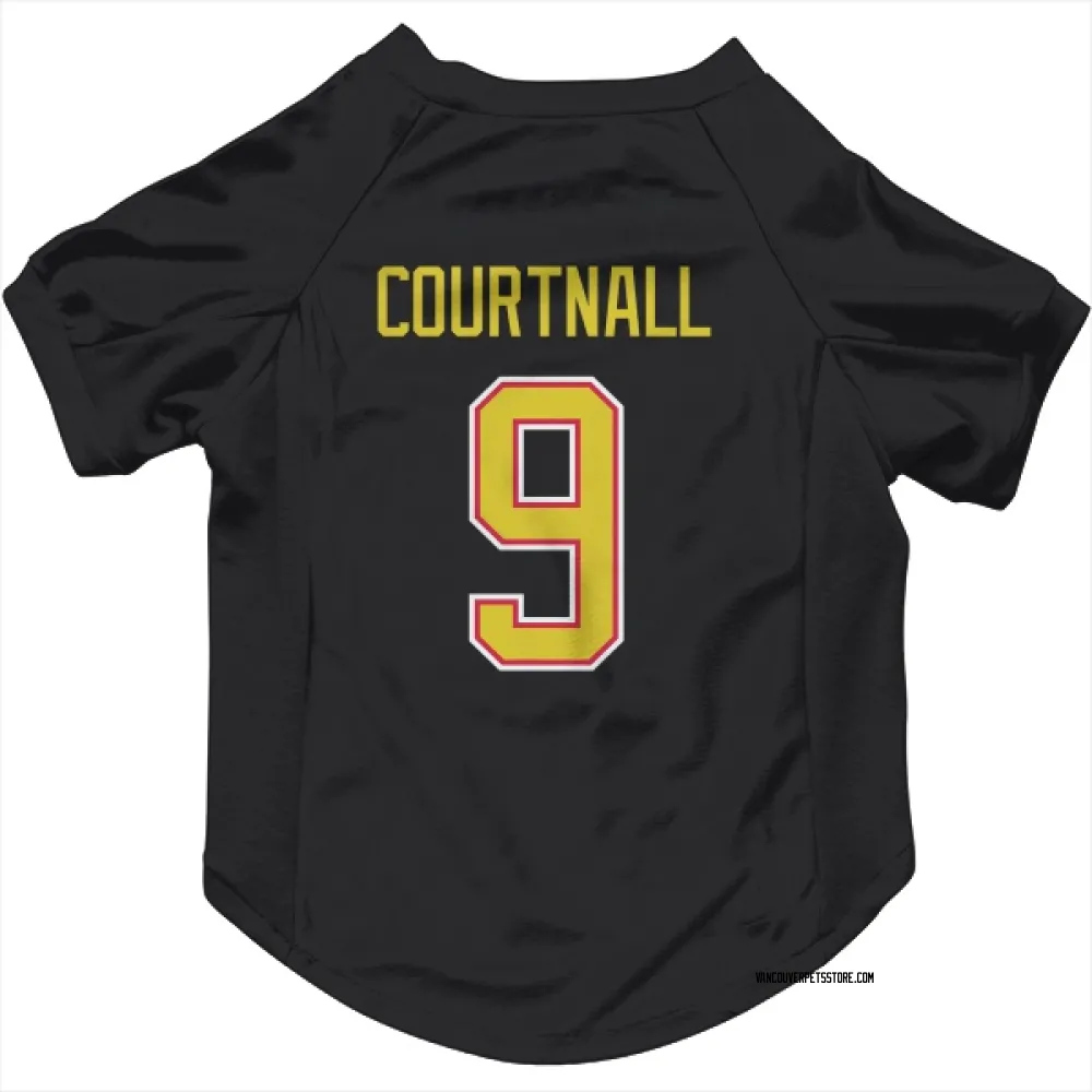 Vancouver Canucks Russ Courtnall Black Pet Jersey for Dog & Cat