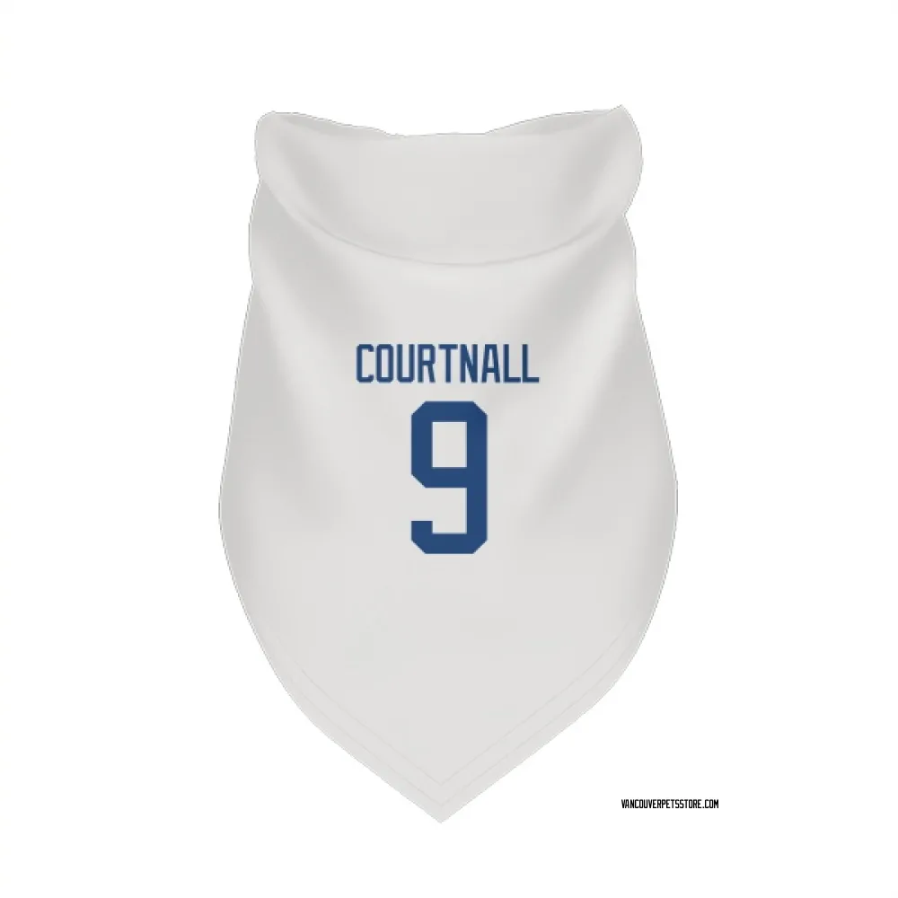 Vancouver Canucks Russ Courtnall White Pet Bandana for Dog & Cat