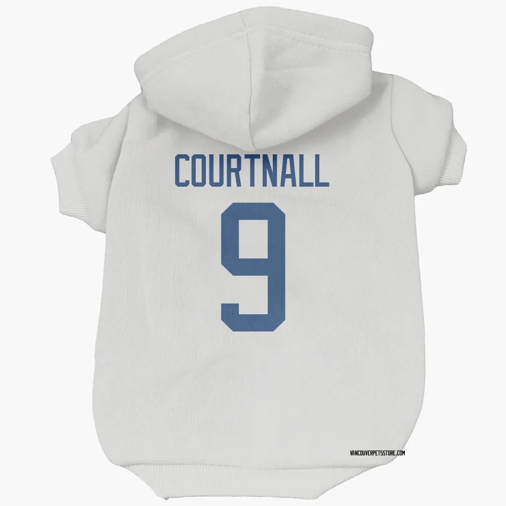 Vancouver Canucks Russ Courtnall White Pet Hoodie for Dog & Cat