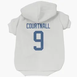 Vancouver Canucks Russ Courtnall White Pet Hoodie for Dog & Cat
