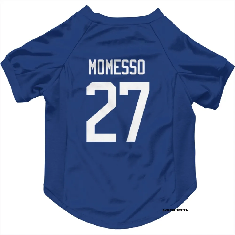 Vancouver Canucks Sergio Momesso Blue Pet Jersey for Dog & Cat