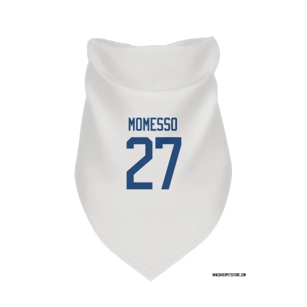 Vancouver Canucks Sergio Momesso White Pet Bandana for Dog & Cat