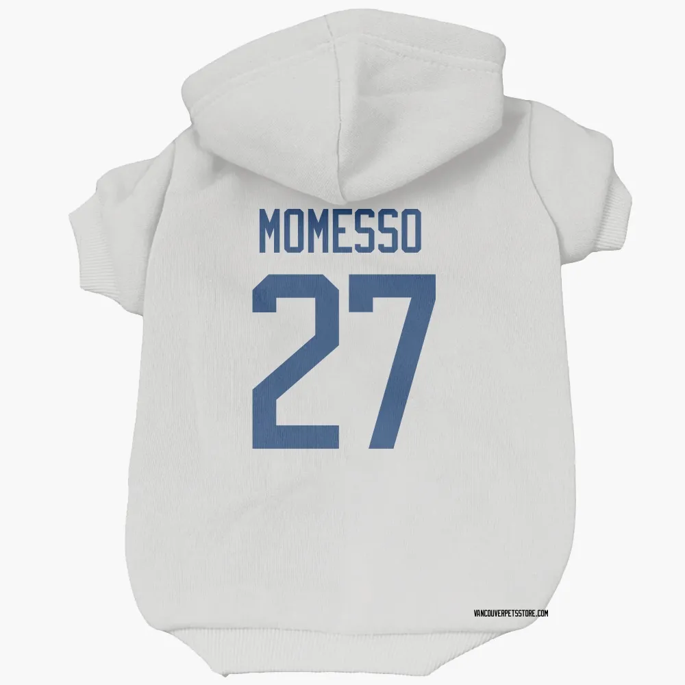 Vancouver Canucks Sergio Momesso White Pet Hoodie for Dog & Cat