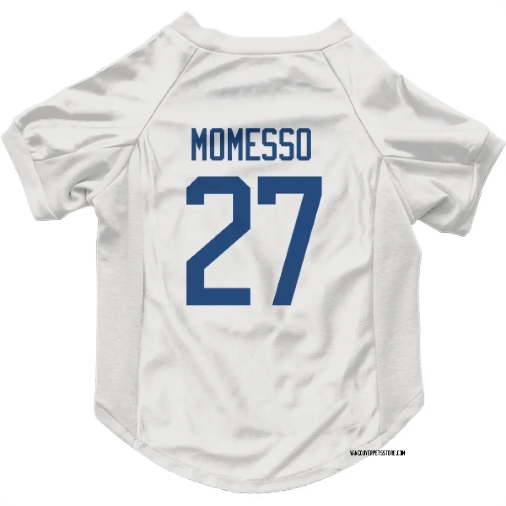 Vancouver Canucks Sergio Momesso White Pet Jersey for Dog & Cat