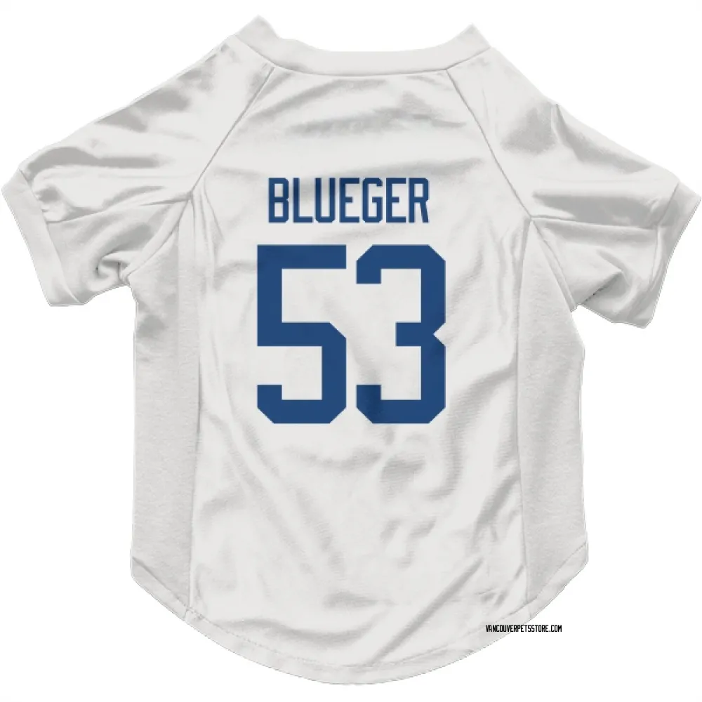 Vancouver Canucks Teddy Blueger White Pet Jersey for Dog & Cat