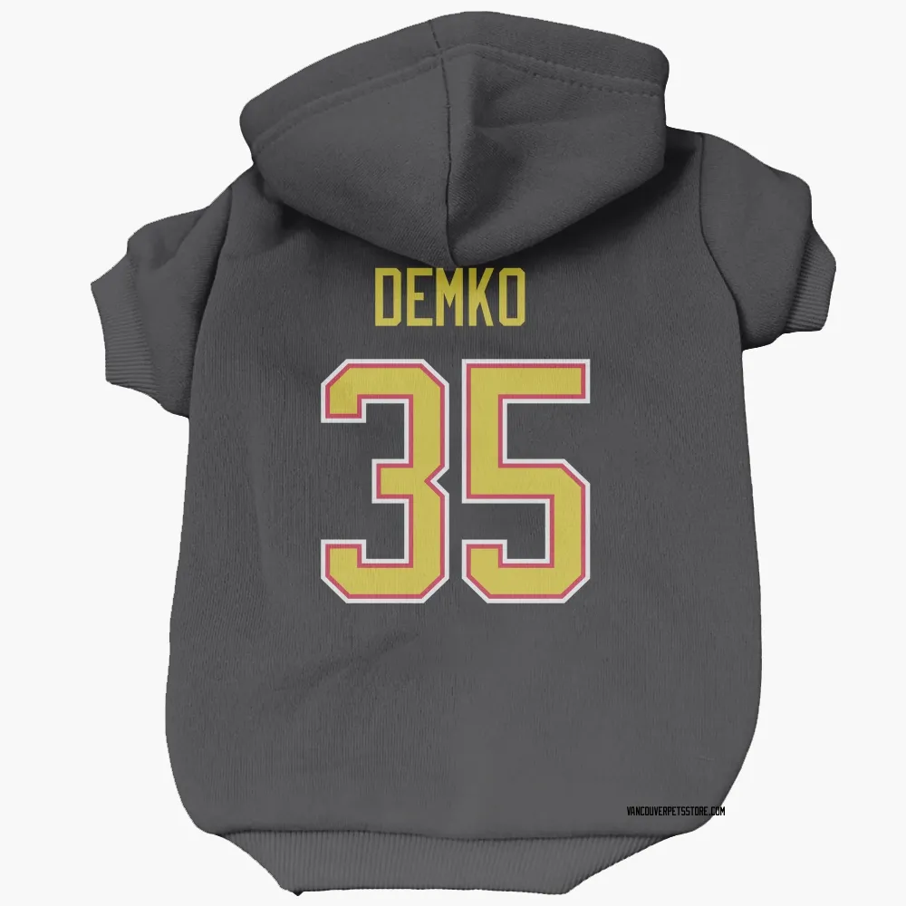 Vancouver Canucks Thatcher Demko Black Pet Hoodie for Dog & Cat