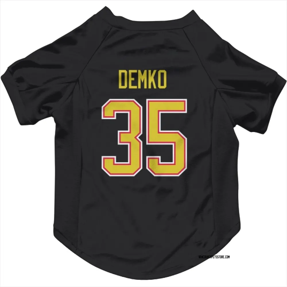 Vancouver Canucks Thatcher Demko Black Pet Jersey for Dog & Cat