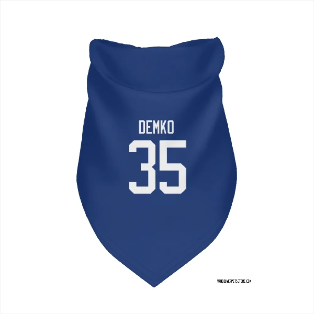 Vancouver Canucks Thatcher Demko Blue Pet Bandana for Dog & Cat
