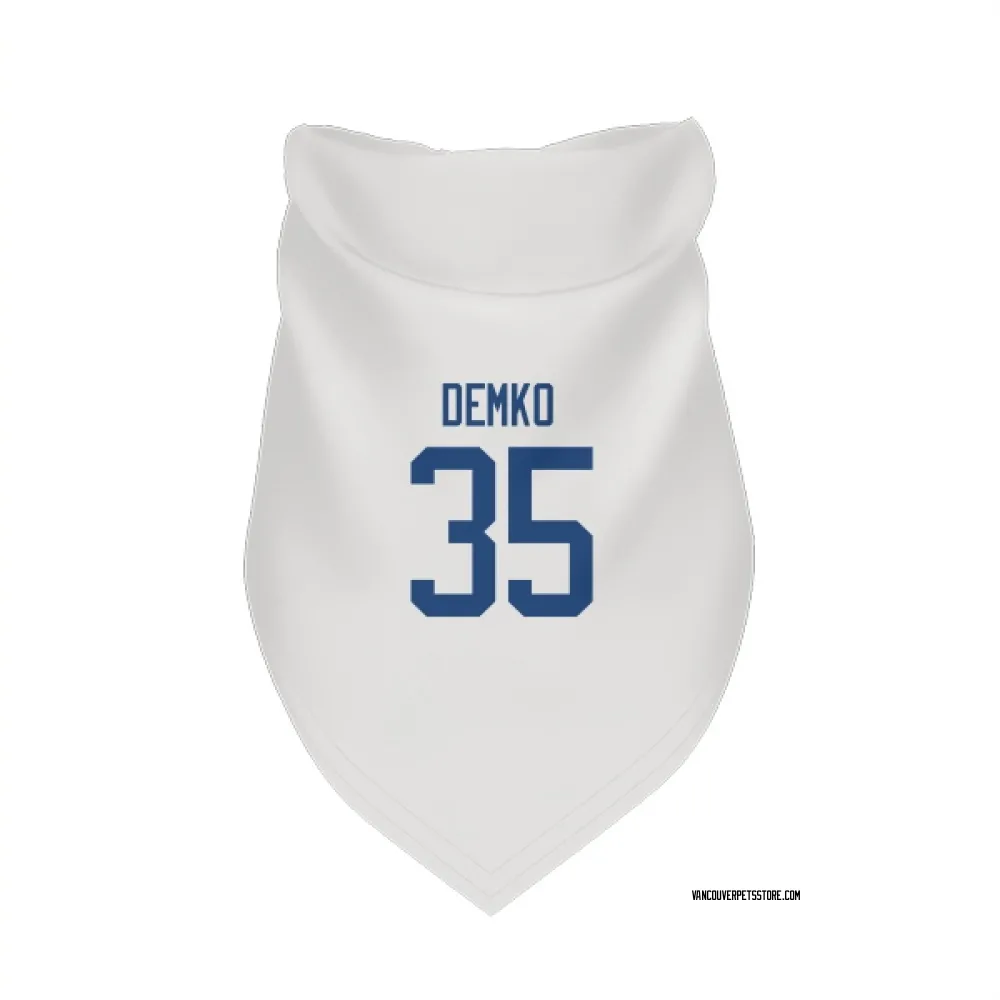 Vancouver Canucks Thatcher Demko White Pet Bandana for Dog & Cat