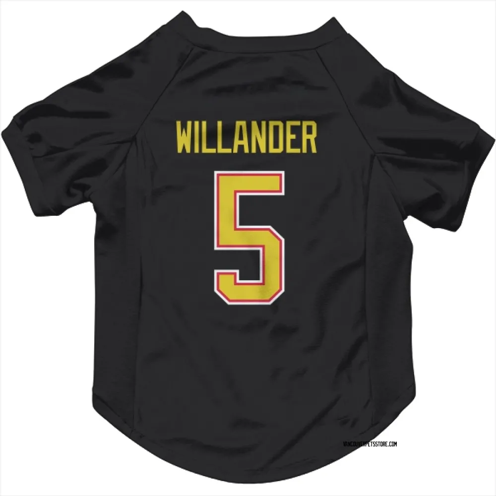 Vancouver Canucks Tom Willander Black Pet Jersey for Dog & Cat