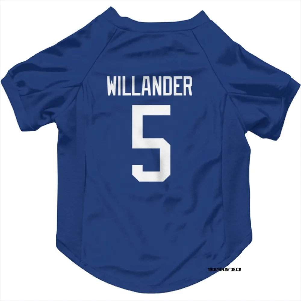 Vancouver Canucks Tom Willander Blue Pet Jersey for Dog & Cat