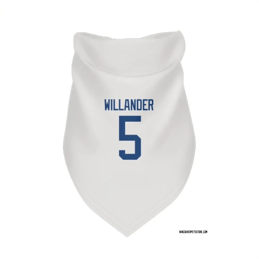 Vancouver Canucks Tom Willander White Pet Bandana for Dog & Cat