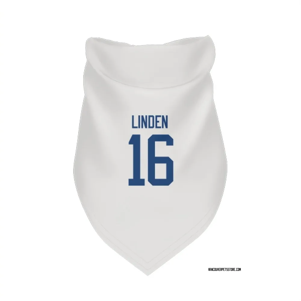 Vancouver Canucks Trevor Linden White Pet Bandana for Dog & Cat