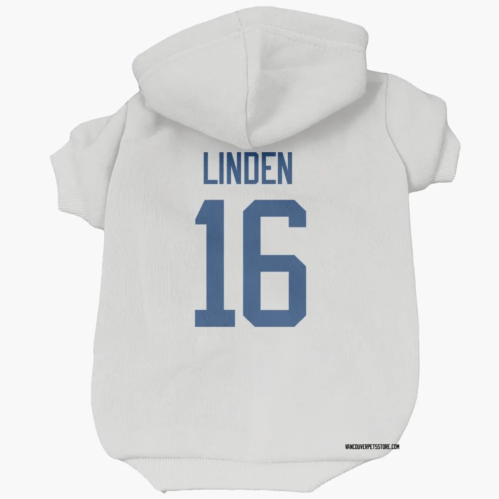 Vancouver Canucks Trevor Linden White Pet Hoodie for Dog & Cat