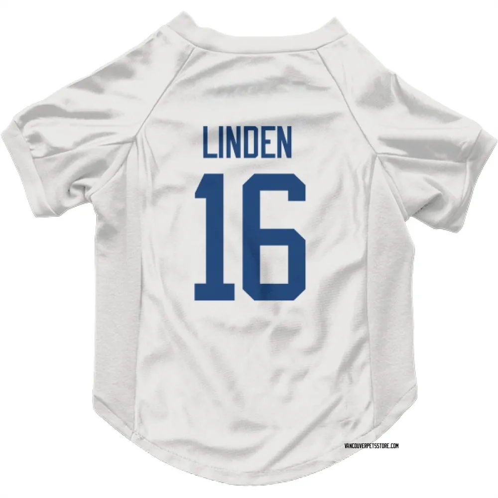 Vancouver Canucks Trevor Linden White Pet Jersey for Dog & Cat