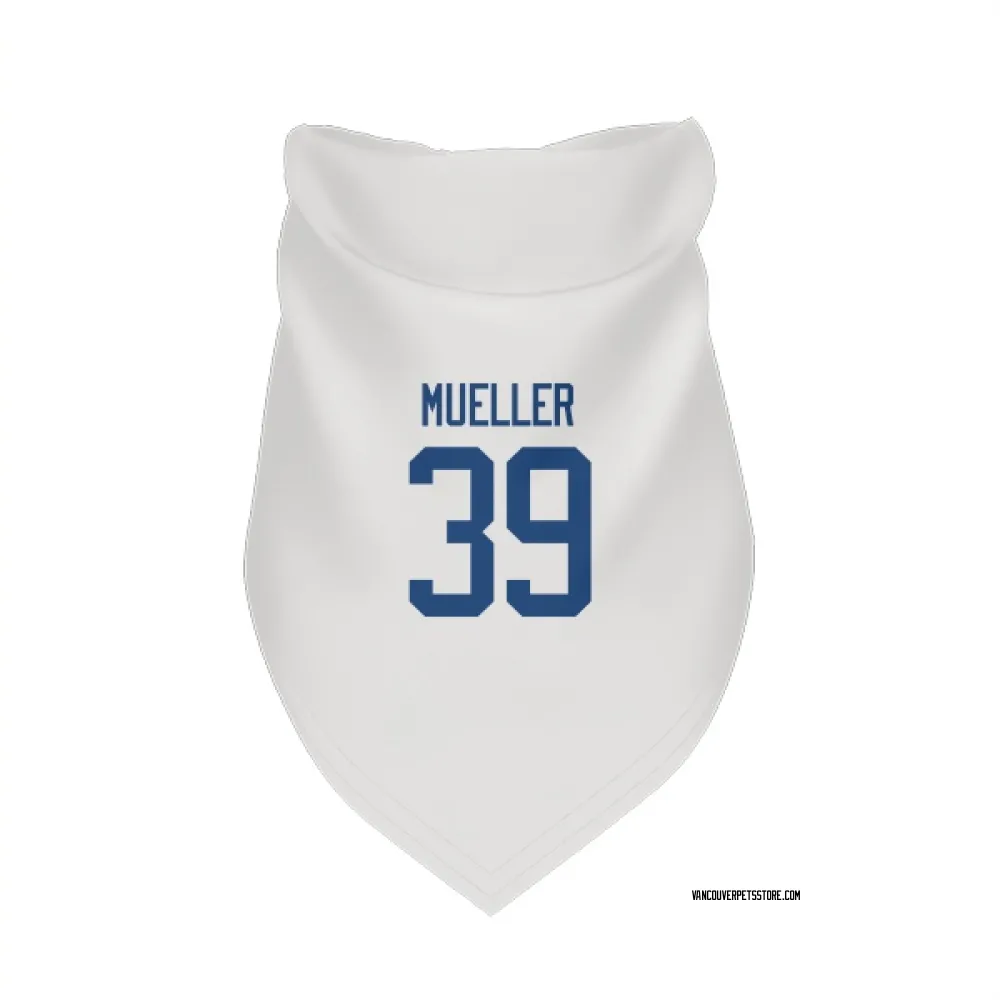 Vancouver Canucks Ty Mueller White Pet Bandana for Dog & Cat