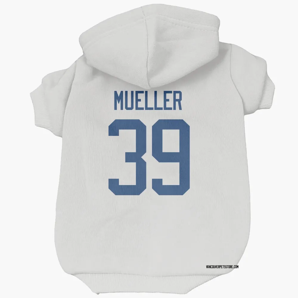 Vancouver Canucks Ty Mueller White Pet Hoodie for Dog & Cat