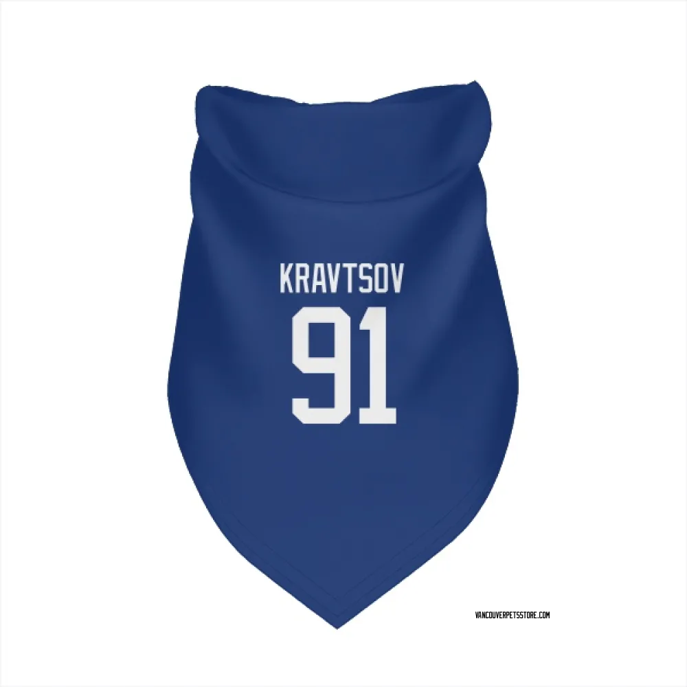 Vancouver Canucks Vitali Kravtsov Blue Pet Bandana for Dog & Cat