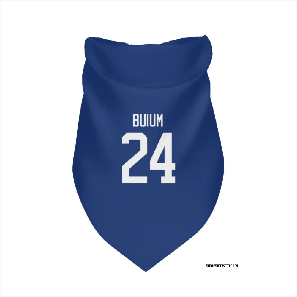 Vancouver Canucks Zeev Buium Blue Pet Bandana for Dog & Cat