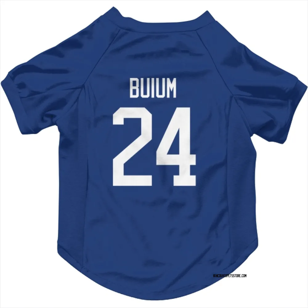 Vancouver Canucks Zeev Buium Blue Pet Jersey for Dog & Cat