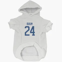 Vancouver Canucks Zeev Buium White Pet Hoodie for Dog & Cat